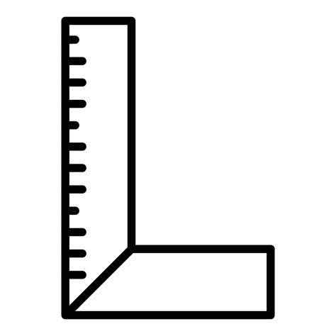 Right Angle Ruler Icon Outline Style Vector Art At Vecteezy