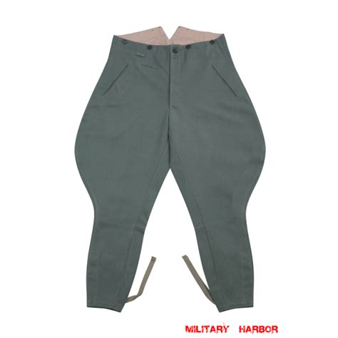 Wwii German Ss Officer Fieldgrey Gabardine Breechesgabardine Ss