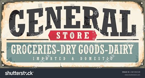 General Store Sign Template