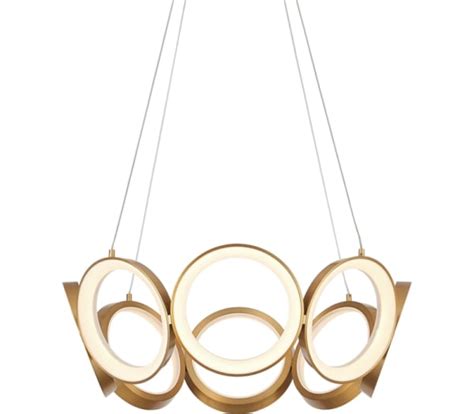 Kuzco Lighting CH94824 AN Oros Antique Brass Chandelier DelMarFans