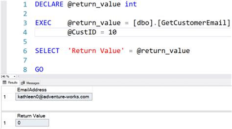 Sql Return And Sql Output Clause In Stored Procedures