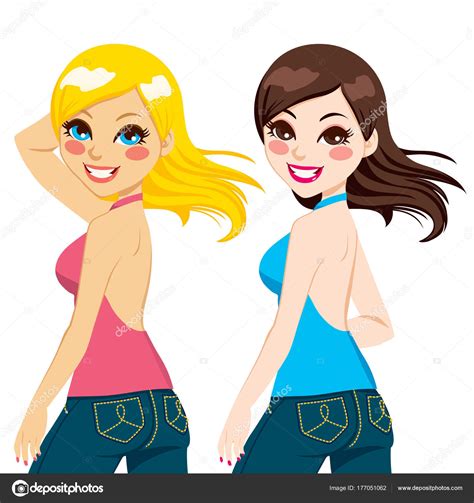 Sexy Blonde And Brunette Stock Vector By Kakigori