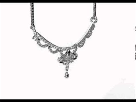 White Gold MangalSutra Necklace Agnsons WGold Necklace DNC 2241