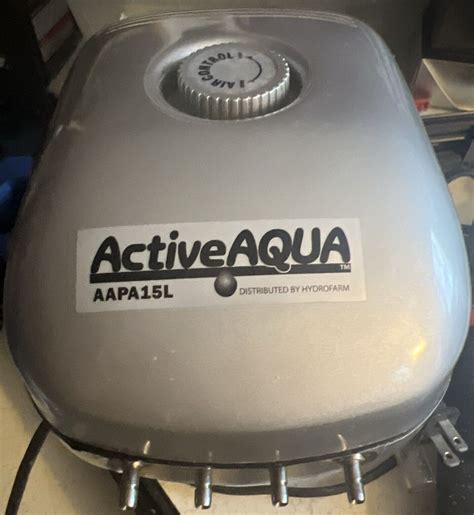 Lot Of 3 Hydrofarm AAPA15L Active Aqua 4 Outlets 6W 15 L Min Air