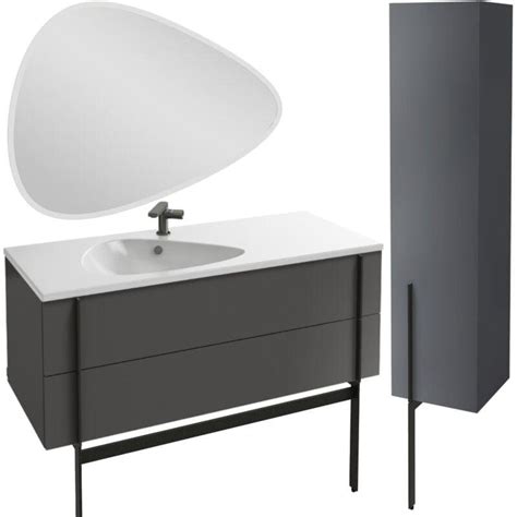 Meuble Lavabo Simple Vasque Cm Jacob Delafon Nouvelle Vague Gris