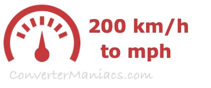 Kmh To Mph Kilometers Per Hour To Miles Per Hour