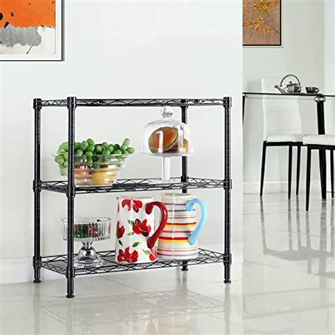 SINGAYE 3 Shelf Wire Shelving Unit Adjustable Storage Shelving 21 26W