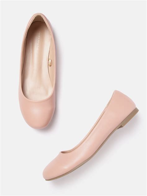 Buy Allen Solly Women Pink Nude Coloured Solid Ballerinas Ballerinas For Women 19652330 Myntra