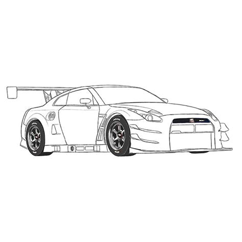 Nissan GTR R35 Coloring Page | Printable coloring pages, Coloring pages ...