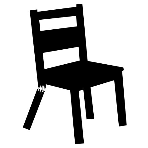 Broken Chair Leg On White Background Broken Black Chair Suitable For