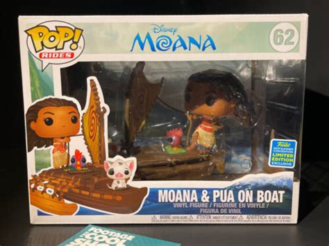 2019 SDCC FUNKO POP RIDES DISNEY MOANA PUA ON A BOAT VINYL FIGURE