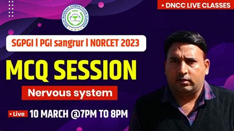 Nervous System Mcq Pgi Ii Dsssb Ii Norcet 2022 Dnccdelhi Ram Sir