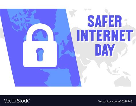 Safer Internet Day February 6 Royalty Free Vector Image