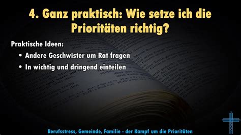 Berufsstress Gemeinde Familie der Kampf um Prioritäten ppt