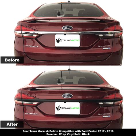 2017 2018 2019 2020 2021 Ford Fusion Window Chrome Delete Black Out