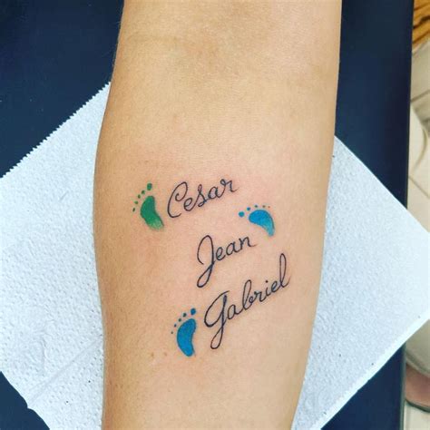 Tatuagem Em Homenagem Aos Filhos E As Marquinhas Do P De Cada Um