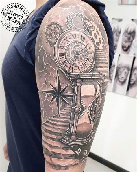 Hourglass Clock Tattoo