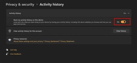 Cómo ver el historial de actividad en Windows 11