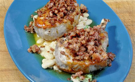 Pork Chops With Pancetta And White Beans Recipe D Artagnan