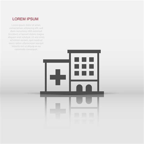 Premium Vector Hospital Building Icon In Flat Style Infirmary Vector