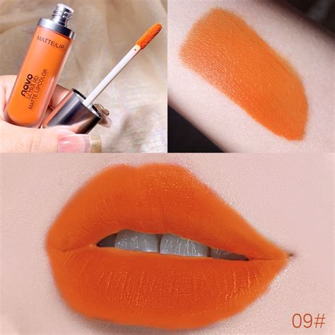 Sexy Orange Red Velvet Matte Liquid Lipsticks Waterproof Long Lasting Sexy Red Lip Stick Non