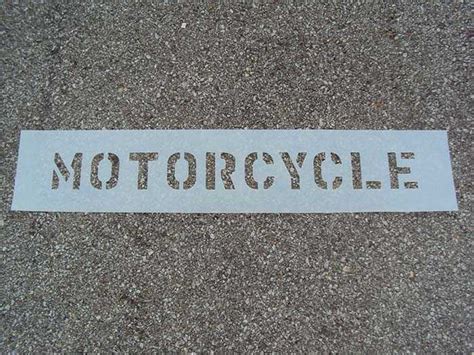 Motorcycle Parking Lot Stencil Mfg By The American Striping Co