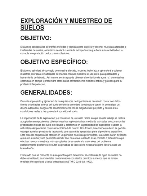 PDF EXPLORACIÓN Y MUESTREO DE SUELOS docx DOKUMEN TIPS