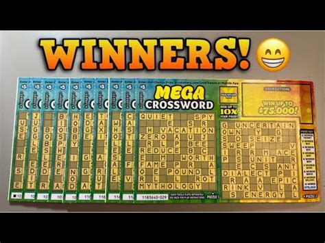 AMANDA WINS 75K PRIZE MEGA CROSSWORD SCRATCH OFF TICKETS YouTube