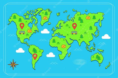 Free Vector Hand Drawn World Map Illustration