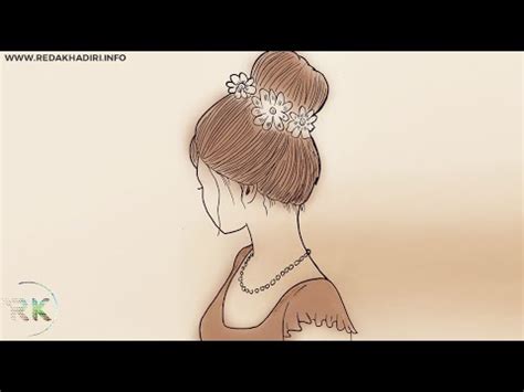 Comment Dessiner Une Fille Avec De Beaux Cheveux Chignon Tape Par