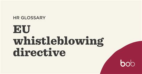 What Is The Eu Whistleblowing Directive