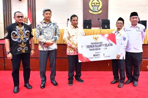 Pj Gubernur Sulsel Serahkan Zakat Asn Pemprov Ke Baznas Pluz Id