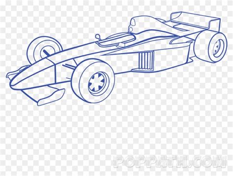 Charming Formula 1 Car Outline Race Cars Drawing At - Draw Formula 1 ...