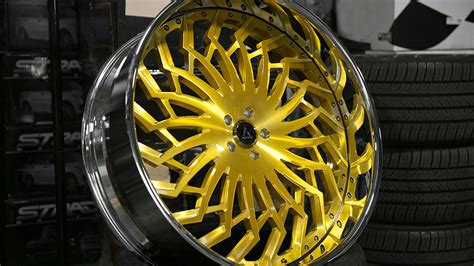 24 Artis Forged Wheels Spartacus Gold Over Chrome Face And Lip Rims