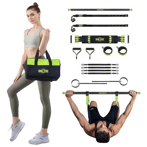 Innstar Resistance Band Kit With Workout Bar Portable Home Gym Fitness