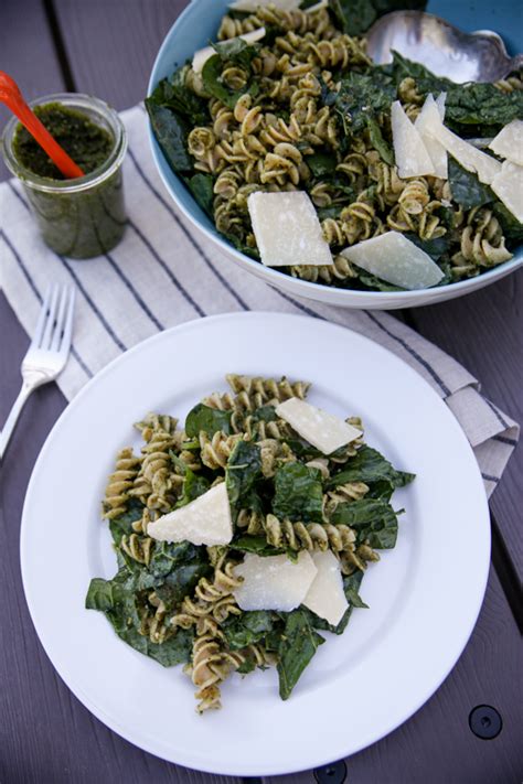 Pesto Kale Pasta Salad Kath Eats Real Food