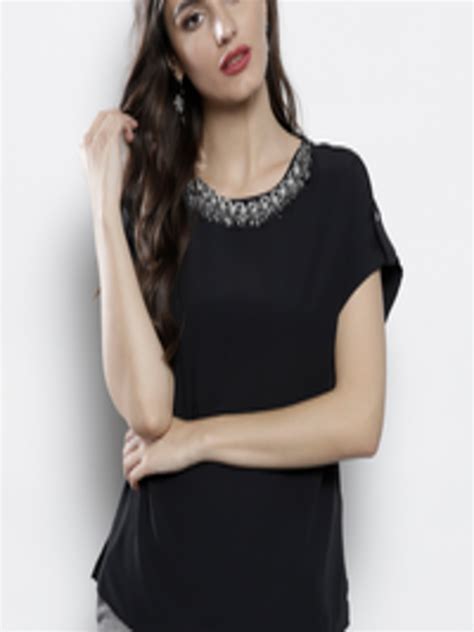 Buy Dorothy Perkins Women Black Solid Top Tops For Women 7323658 Myntra