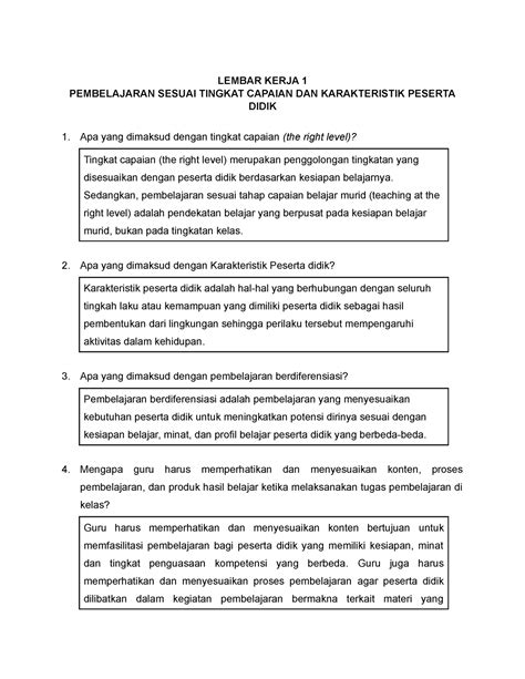 LK 4 Topik 3 Prinsip Pengajaran Dan Asesmen LEMBAR KERJA 1