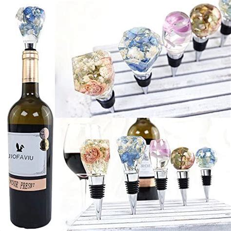 Jiofaviu Pcs Wine Bottle Stopper Crystal Epoxy Silicone Mold With Pcs