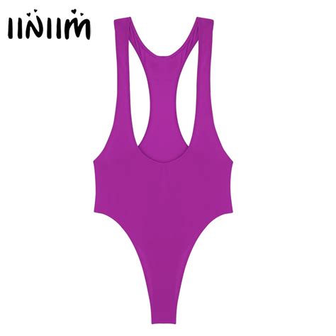 Iiniim Sexy Women High Cut Backless Sexy Clubwear Sleeveless Open Chest