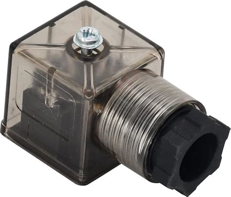 Hachiparts DIN 43650 Type A Solenoid 3 Prong Connector With Led