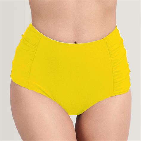 Kit Hot Pants Biqu Ni Retro Cintura Alta Calcinha Mercadolivre