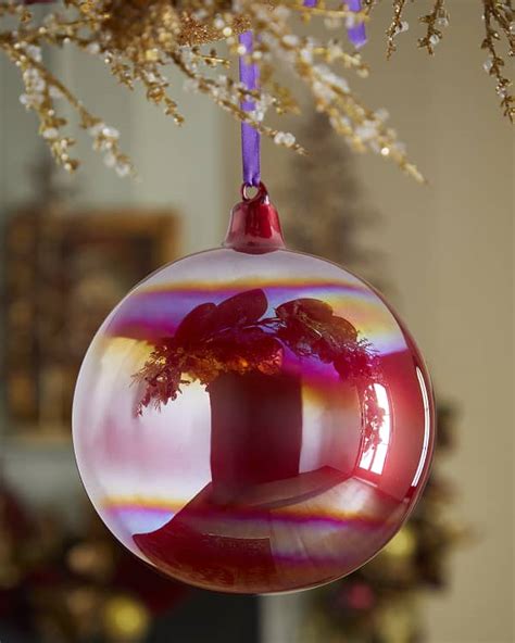 Jim Marvin Red Bottle Glass Ball Ornament Neiman Marcus