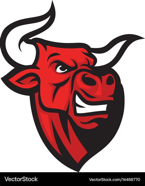 Angry Bull Head Royalty Free Vector Image Vectorstock