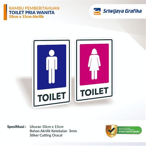 Jual Rambu Akrilik Toilet Pria Dan Wanita Shopee Indonesia