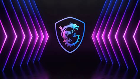 Msi Logo Neon Background 4k 1141i Wallpaper Pc Desktop