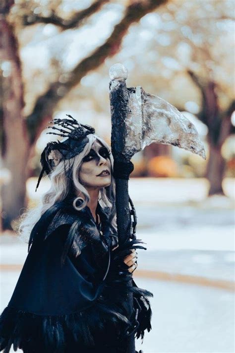 Complete Grim Reaper Lady Of The Dark Costume With Feather Etsy