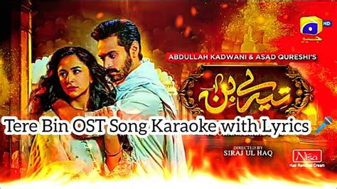 Tere Bin Ost Song Karaoke Version With Lyrics Track Shani Arshad