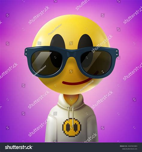 Smiling Face Sunglasses Emoji Design Funny Stock Vector Royalty Free 2167421903 Shutterstock