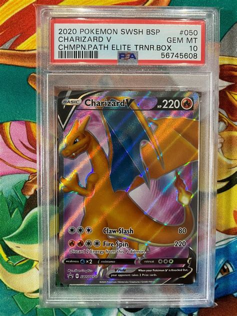 Mavin PSA 10 Charizard V SWSH050 Champions Path Elite Trainer Box